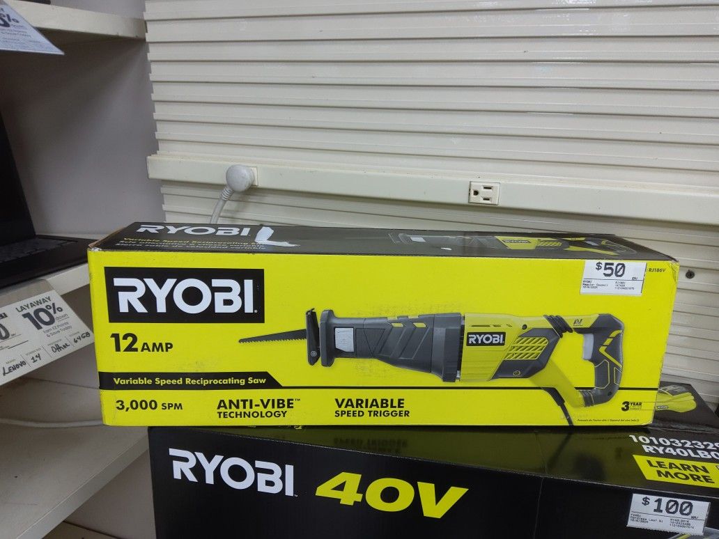 Ryobi Rj186v 12amp Corded Reciprocating Saw