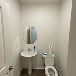 Powder Room pedestal Sink And faucet 