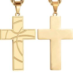 Basketball Cross Necklace.