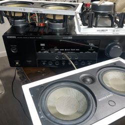 Yamaha RX-V563 With Sonance Moderno In Wall Speakers & Subwoofer 