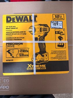 DEWALT XTREME 12V MAX Brushless 1/4” Impact Driver Kit – Battery, Charger & Bag Included