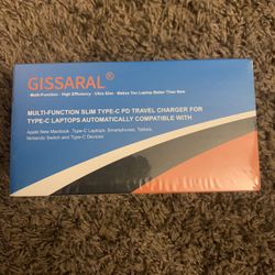 GISSARAL 65W Slim USB C Power Adapter Charger for 2016 2017 New MacBook Pro 13 15 Touch Bar and 2015 MacBook 12, PD Travel Wall Charger for Type C Lap