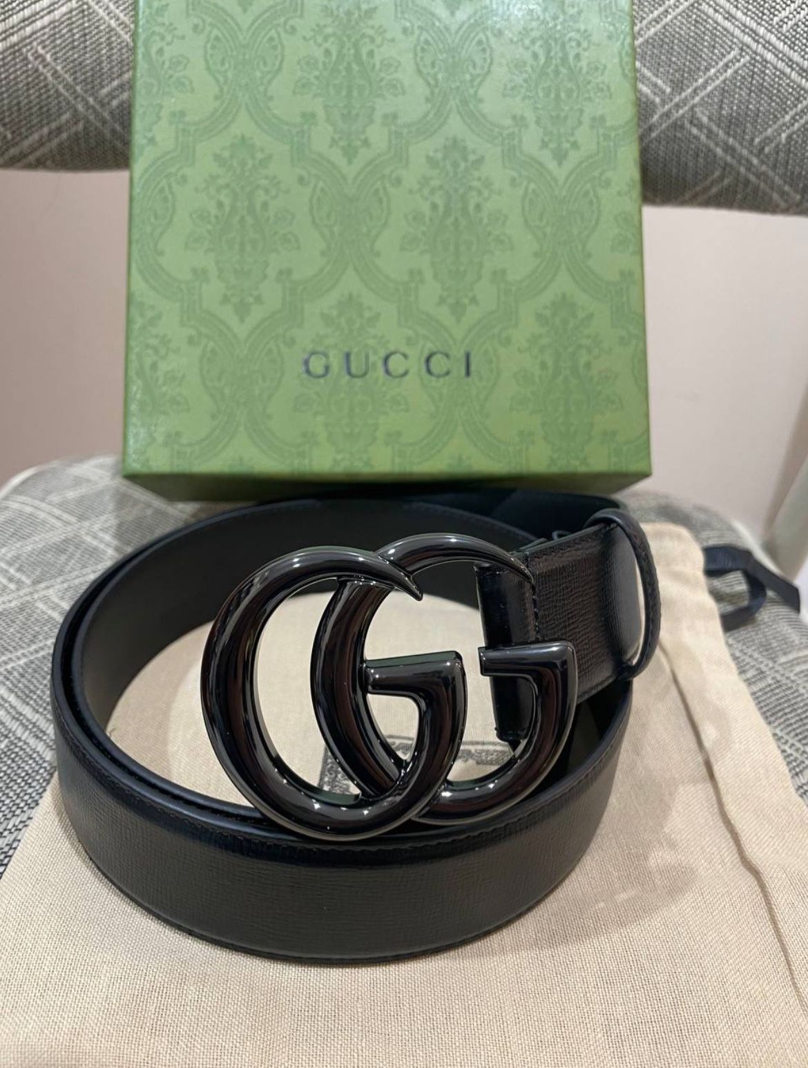 All Black Gucci Belt 