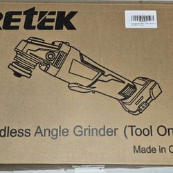 Retek Angle Grinder fit Milwaukee 18V Battery, 8000 RPM Brushless Motor, Powerful Cordless Electric Grinder 