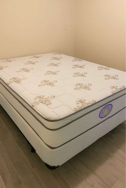 New queen mattress and box spring 2 pc bed frame is not included