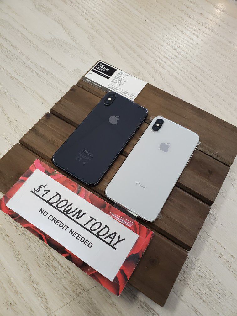 Apple IPhone X - $1 DOWN TODAY, NO CREDIT NEEDED