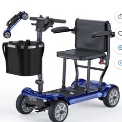 ENGWE 4 Wheel Electric Mobility Scooter for Seniors & Adults Foldable Lightweight Mobility Scooter with Removable Dual Battery 20 Miles Long Range Ele