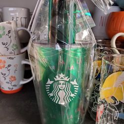 Starbucks Fa LA LA Metal Mug And Lid. New