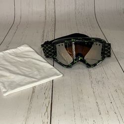 Anon Adult Black & Green Ski Goggles Snow Snowboarding w/Bag