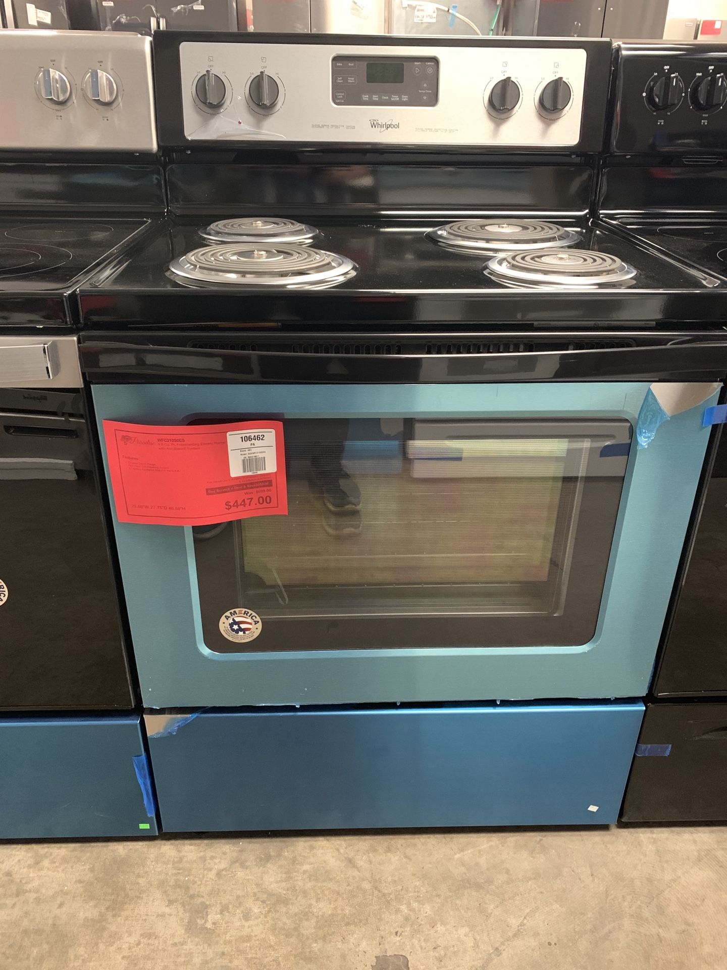 New Discounted Whirlpool Stainless Range 1yr Manufacturers Warranty