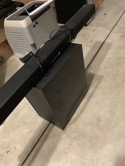 Samsung Soundbar, Subwoofer, and Rear Speakers