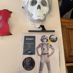 NECRONAUT GLOW IN THE DARK INCLUDES 2 PCS Jumpsuit Mask SIZE LARGE