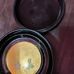Japanese Lacquered Round Tray 5 Piece Set