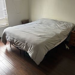 Queen Bed with metal frame