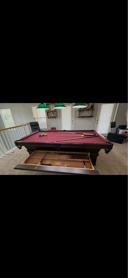💥 OLHAUSEN 8’ SLATE POOL TABLE – MADE IN USA – $1500 OBO 💥