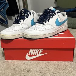 White And Turquoise Nike Court Vision Lo