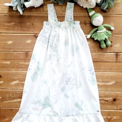SIZE 6 GIRLS BOUTIQUE LEAH RAVEGLIA STRAPPY COTTON FLORAL MAXI DRESS