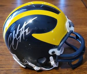 CHARLES WOODSON SIGNED MINI HELMET!