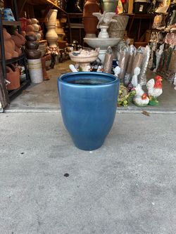 Clay pot blue