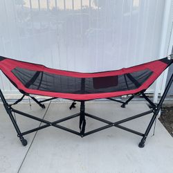 Portable Folding Hammock Free Standing Hammock w/Stand-Fold & Carry Bag for Storage 