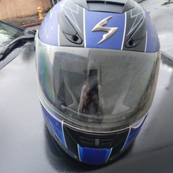 Scorpion EXO 700 Helmet Size Large DOT Snell Approved , Blue Black White