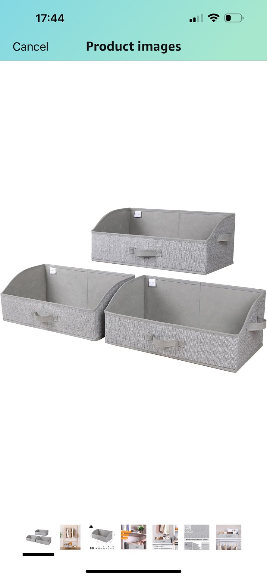 Brand New Closet Organizers and Storage, Trapezoid Storage Bins, Fabric Closet Baskets with Handles, Clothing Bins for Shelves, Foldable Storage Baske