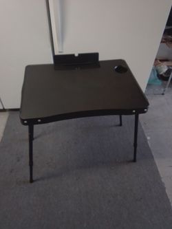 Folding Personal Laptop Desk with Cup and tablet Holder