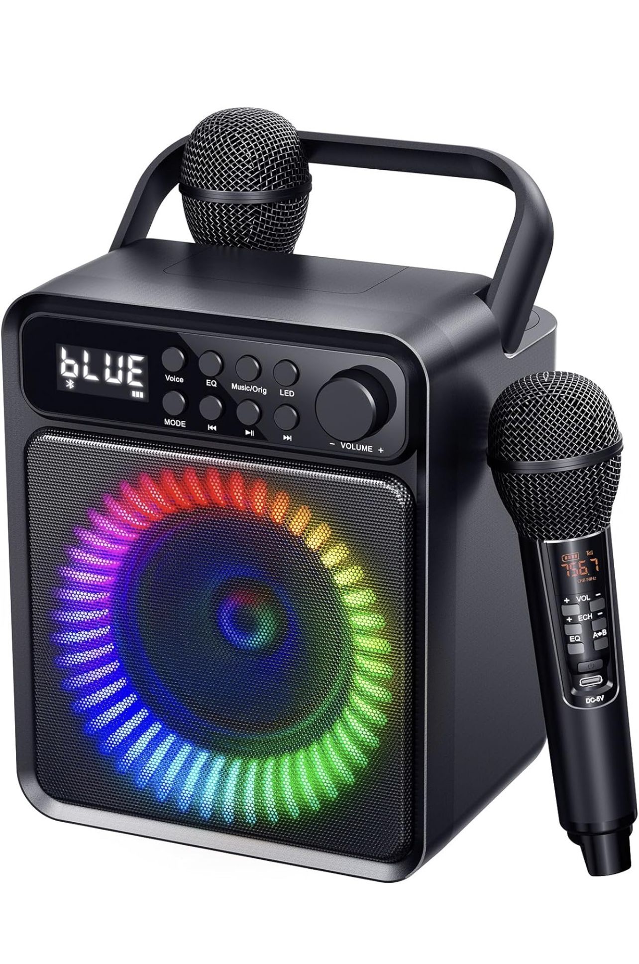 Bluetooth Karaoke Machine with Wireless Microphone