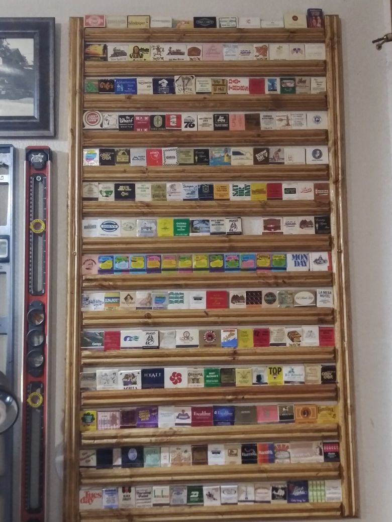 Matchbook collection display frame. Hand crafted.afted. (matches not included)