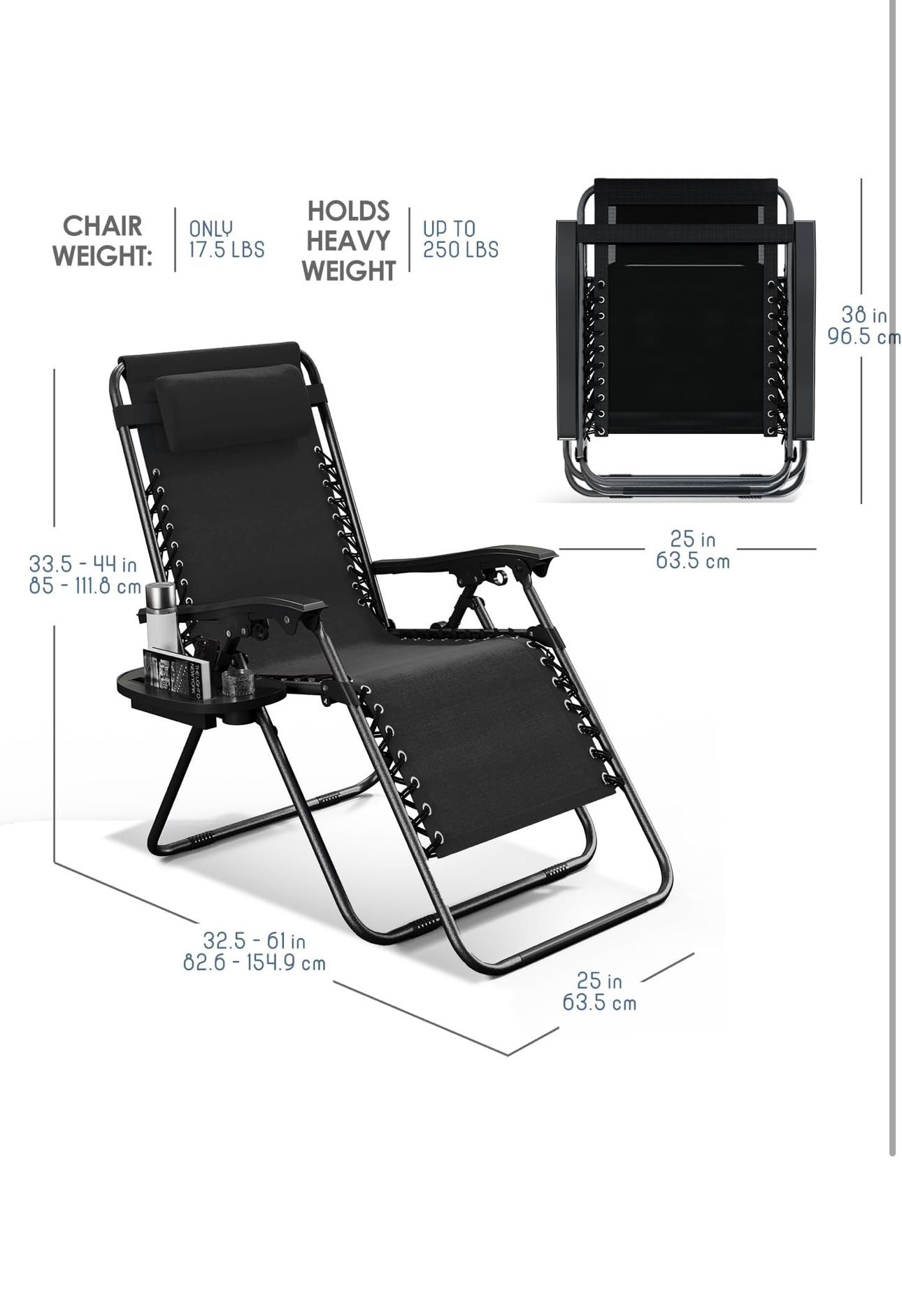 Brand New Zero Gravity Chairs Set Of Two
