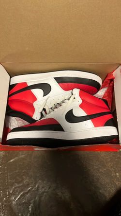 Nike court vision Mid Sneakers Red Black White