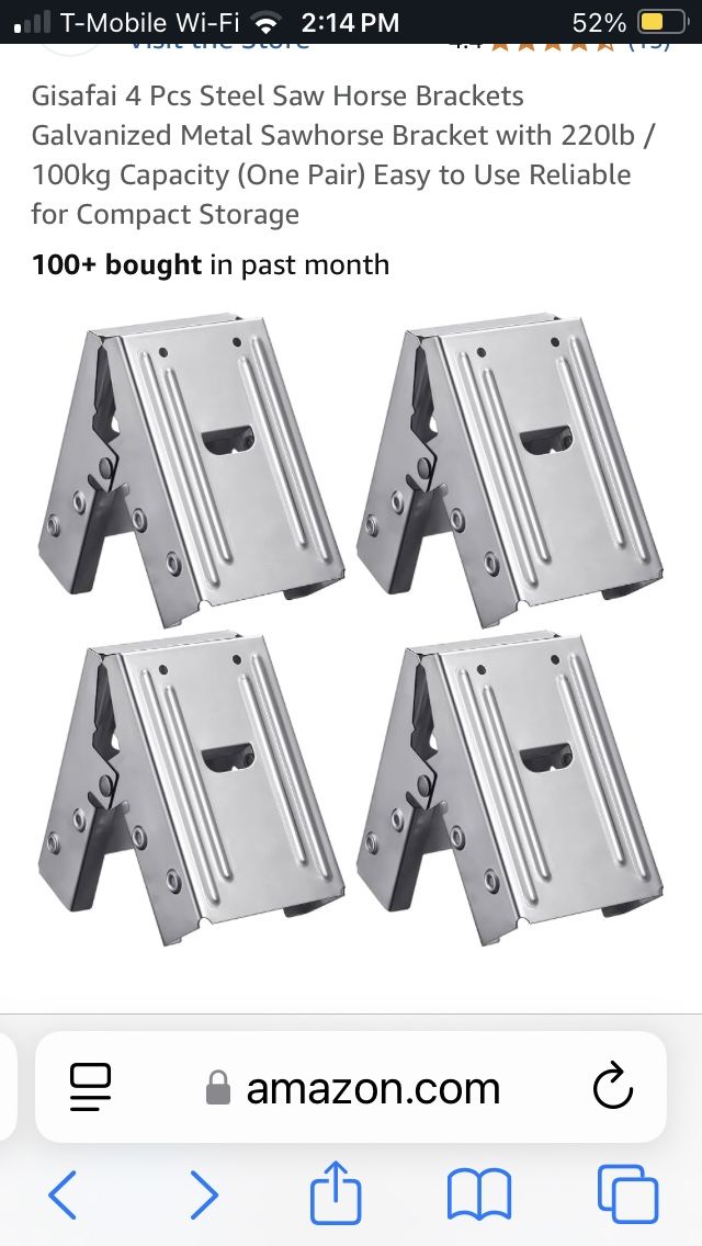 Saw Horse Brackets