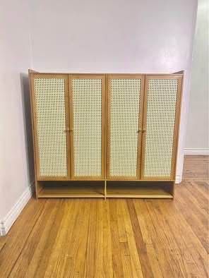 New 8-Tier Shoe Storage Cabinet, Bamboo Shoe Organizer with Shelves, Shoe Rack Cabinet