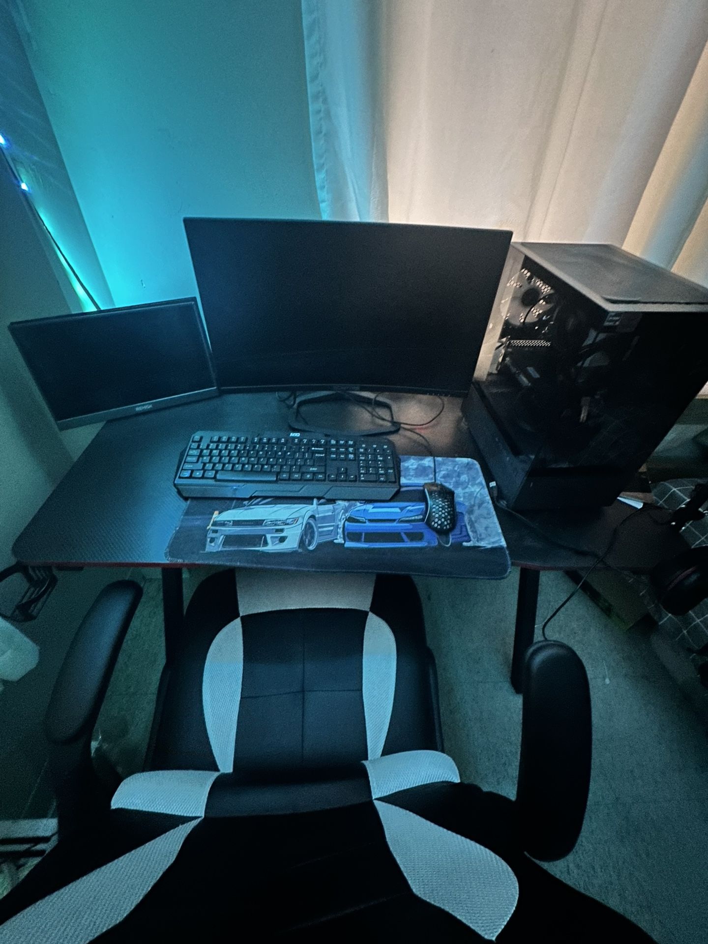 Pc Gamer With Monitor 240Hz Pc Ryzen 5,5600x 32gb RAM Graphcs 580 8gb Keyboard And Mouse Gaming , microphone