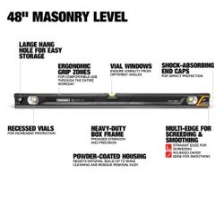 Tough built Masonry Level 48"
