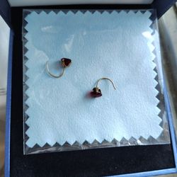 14k Ruby Earrings  (Missing Back piece)