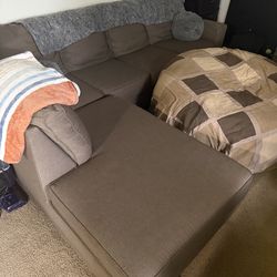 Sectional and ottoman