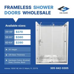 Frameless Sliding Glass Shower 