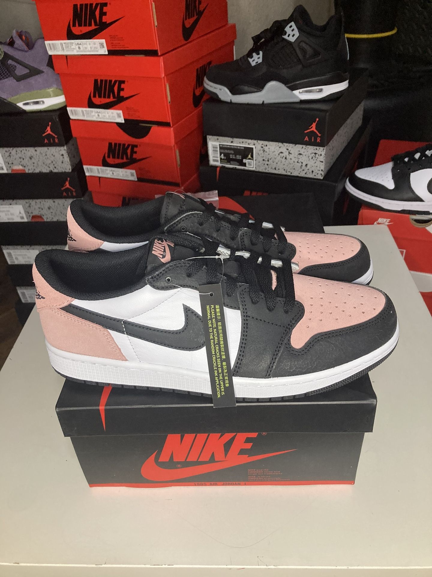 AIR JORDAN 1 RETRO LOW OG (Bleached Coral) [ 11,  12.5  &  14 Men’s ]