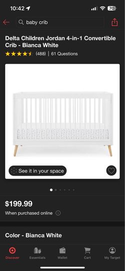 Delta 4-in-1 convertible crib