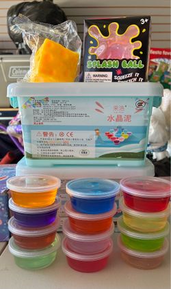 Slime kit and splash ball squeeze