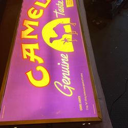 1997 Vintage Camel cigarette royal purple Advertising Light 4’x18”