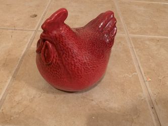 Red Chicken Decorative Piece