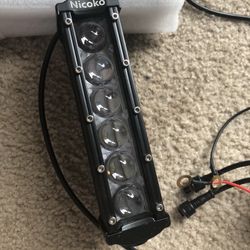 Nicoko Single Row Led Light Bar Ultra-Thin 7inch 30watts (5w/Led)