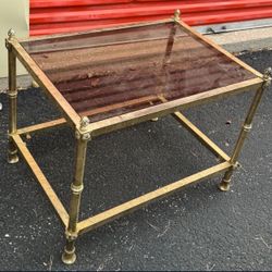 Vintage Glass Top Coffee Table