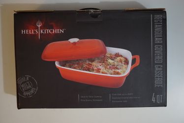 Hell's Kitchen 4 Quart Rectanglar Covered Casserole Dish 