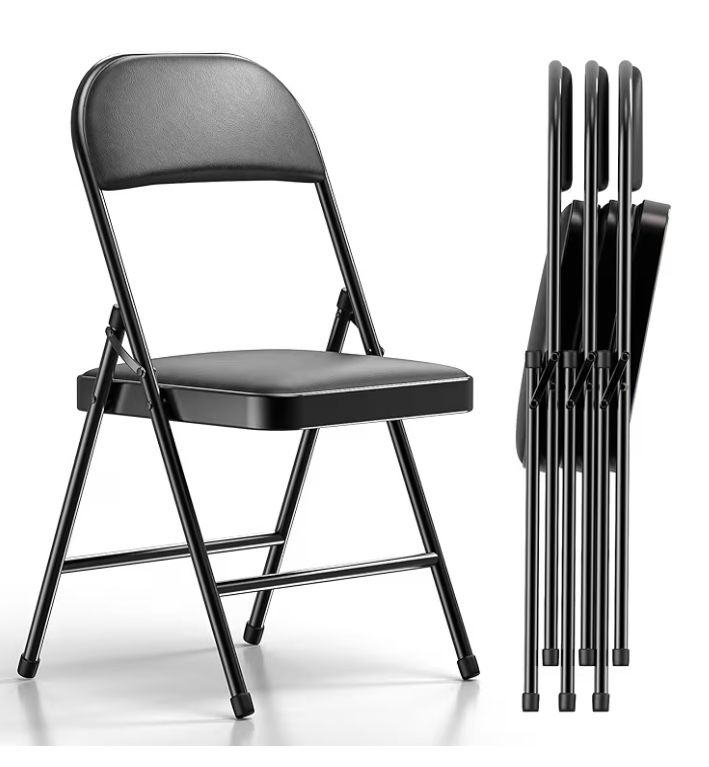 4 Pack Black Folding Chairs
