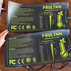 PAULINN Seedling Heat Mat for Seed Starting, 2 Pack 10"x 20.75" Waterproof Heating Pad for Indoor Seed Starting, Plants Germination Hydroponic, Beer B