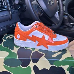 Orange Bathing Bape Sta Low (Size 8) men