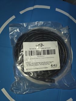 RG6 Coax Cable 30FT Black — New